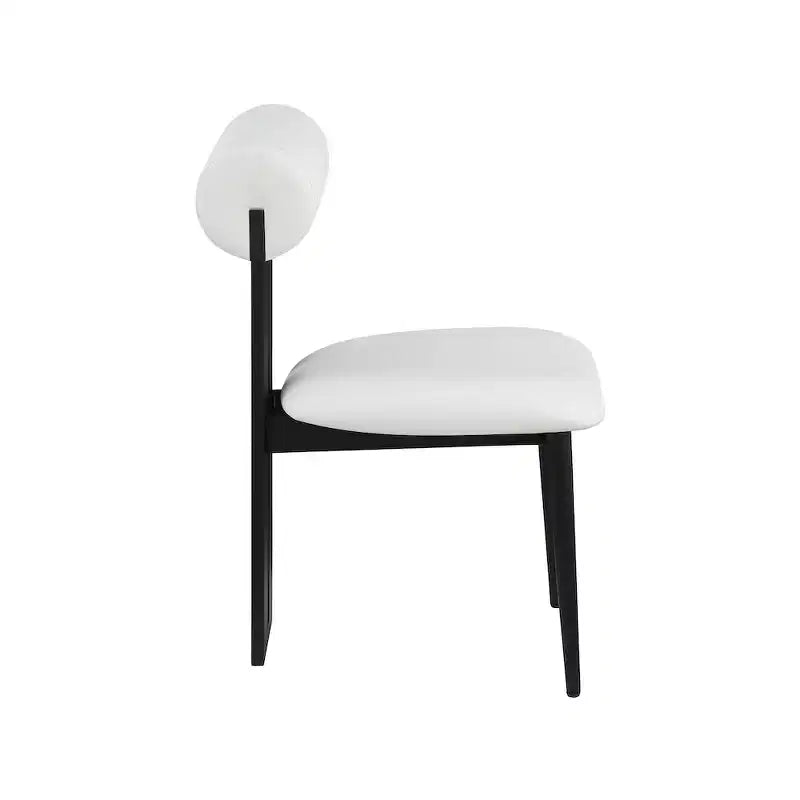 Meridian Furniture, Sedia da pranzo Dario in pelle vegana, Set da 2