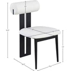 Meridian Furniture, Sedia da pranzo Dario in pelle vegana, Set da 2