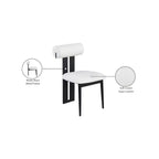 Meridian Furniture, Sedia da pranzo Dario in pelle vegana, Set da 2