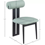 Meridian Furniture, Sedia da pranzo Dario in pelle vegana, Set da 2