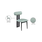 Meridian Furniture, Sedia da pranzo Dario in pelle vegana, Set da 2