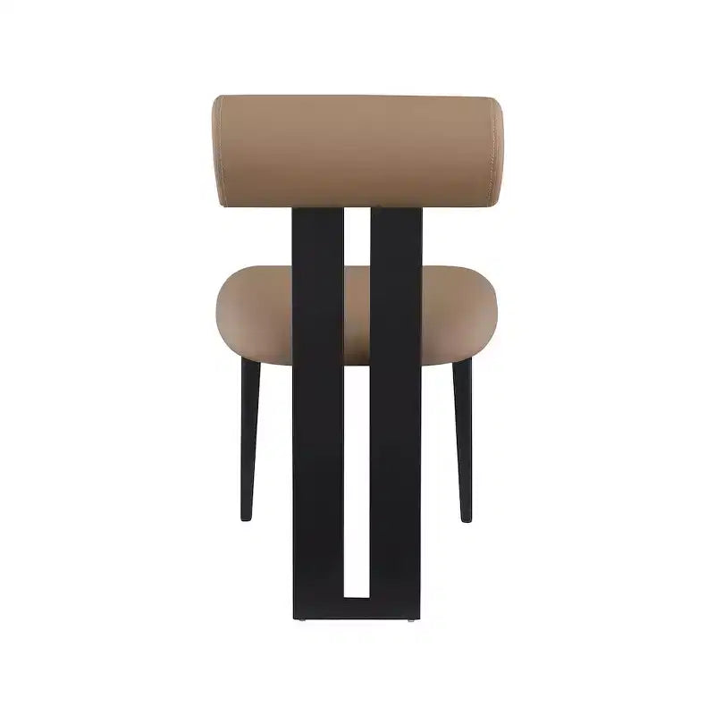 Meridian Furniture, Sedia da pranzo Dario in pelle vegana, Set da 2