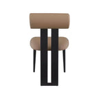 Meridian Furniture, Sedia da pranzo Dario in pelle vegana, Set da 2