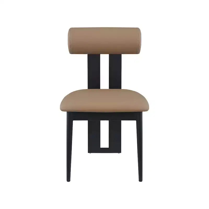 Meridian Furniture, Sedia da pranzo Dario in pelle vegana, Set da 2