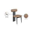 Meridian Furniture, Sedia da pranzo Dario in pelle vegana, Set da 2