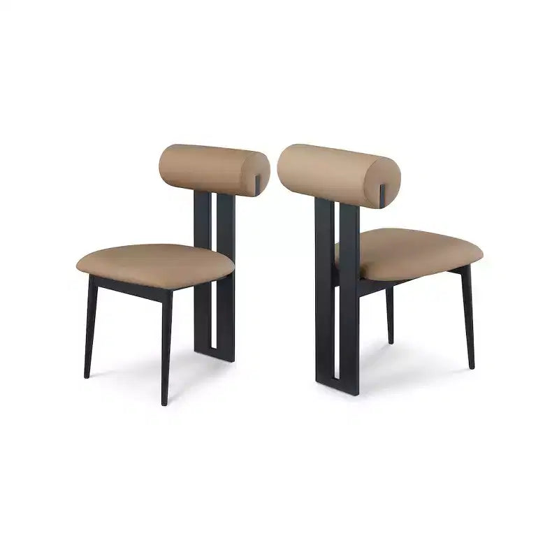 Meridian Furniture, Sedia da pranzo Dario in pelle vegana, Set da 2