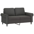 vidaXL Modern 2-Seater Sofa in Luxurious Dark Gray Velvet with Sturdy Metal and Plywood Frame  Comfortable, Stylish, and Easy-to-Assemble.