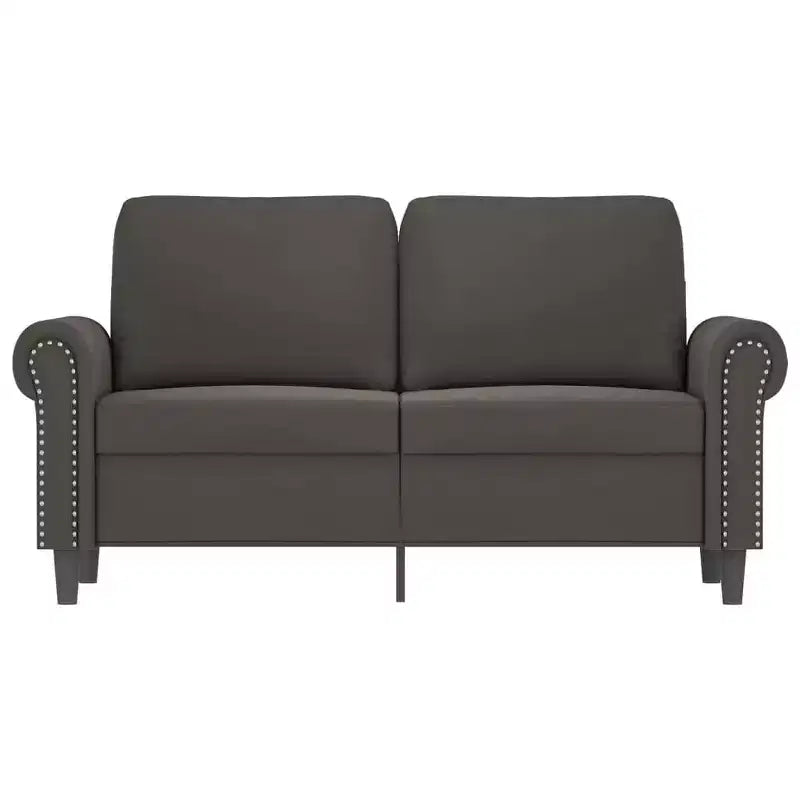 vidaXL Divano moderno a 2 posti in lussuoso velluto grigio scuro con robusto telaio in metallo e compensato - Comodo, elegante e facile da montare.