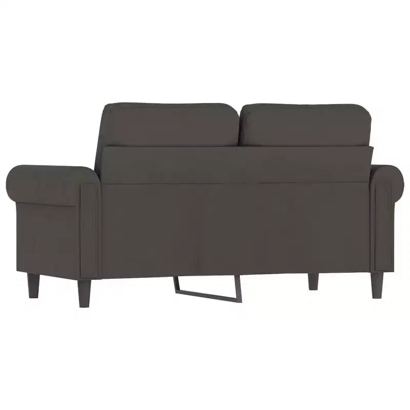 vidaXL Divano moderno a 2 posti in lussuoso velluto grigio scuro con robusto telaio in metallo e compensato - Comodo, elegante e facile da montare.