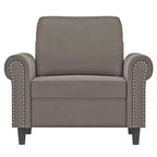 vidaXL Poltrona grigio chiaro in velluto (100% poliestere), compensato, metallo, gommapiuma