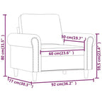 vidaXL Poltrona grigio chiaro in velluto (100% poliestere), compensato, metallo, gommapiuma