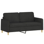 vidaXL 2-Seater Sofa Black 55.1 Fabric