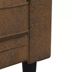 vidaXL Divano Chesterfield a 3 Posti - Poltrona Settee da Soggiorno Rivestita in Tessuto Marrone - Arredamento Elegante e Confortevole