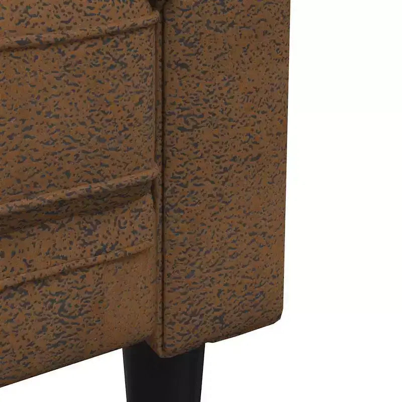 vidaXL Divano Chesterfield a 3 Posti - Poltrona Settee da Soggiorno Rivestita in Tessuto Marrone - Arredamento Elegante e Confortevole
