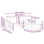 vidaXL Divano letto Grigio scuro Poliestere, legno, plastica, schiuma 2 posti