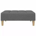 vidaXL Divano letto Grigio scuro Poliestere, legno, plastica, schiuma 2 posti