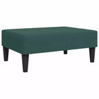 vidaXL Divano letto a 2 posti e pouf in velluto - Verde scuro | Divano letto convertibile | Accogliente e regolabile per salotto, soggiorno