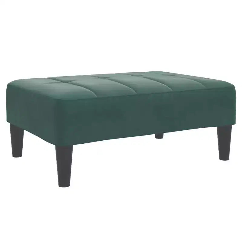 vidaXL Divano letto 2 posti pieghevole in velluto verde scuro, legno, gommapiuma e plastica