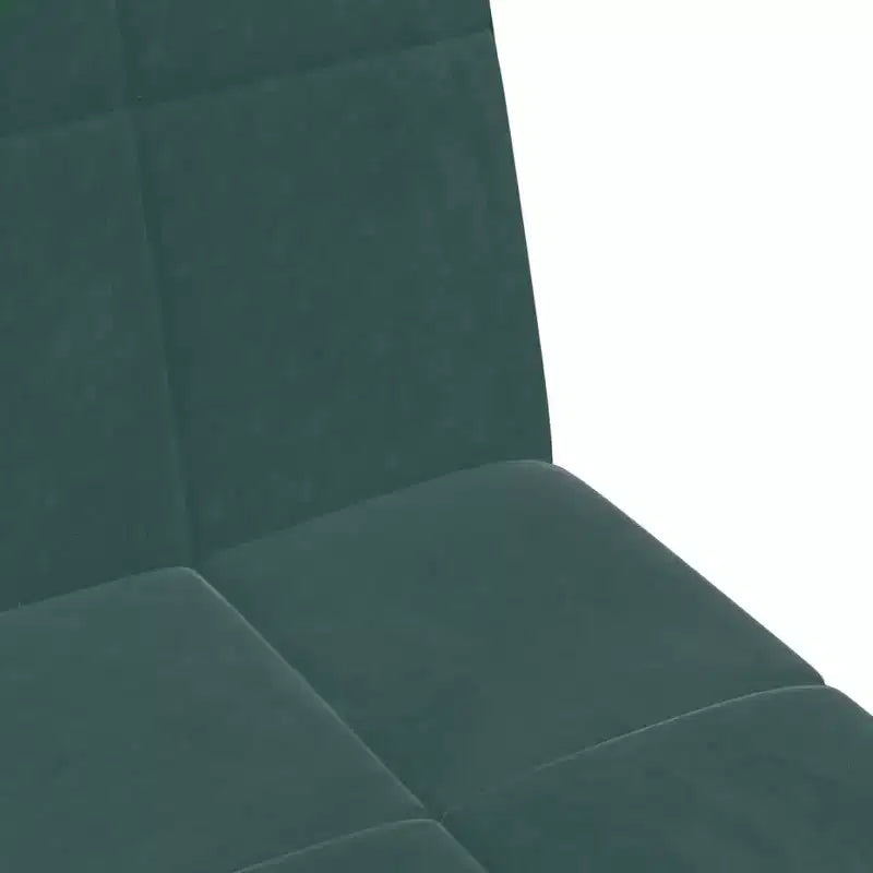 vidaXL Divano letto 2 posti pieghevole in velluto verde scuro, legno, gommapiuma e plastica