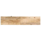 vidaXL Mobile TV in Legno Massello di Mango - Mobile TV Rustico Stile Fattoria con Cassetti e Scomparti - 140x30x50 cm Marrone