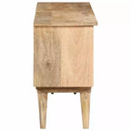 vidaXL Mobile TV in Legno Massello di Mango - Mobile TV Rustico Stile Fattoria con Cassetti e Scomparti - 140x30x50 cm Marrone