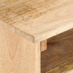 vidaXL Mobile TV in Legno Massello di Mango - Mobile TV Rustico Stile Fattoria con Cassetti e Scomparti - 140x30x50 cm Marrone