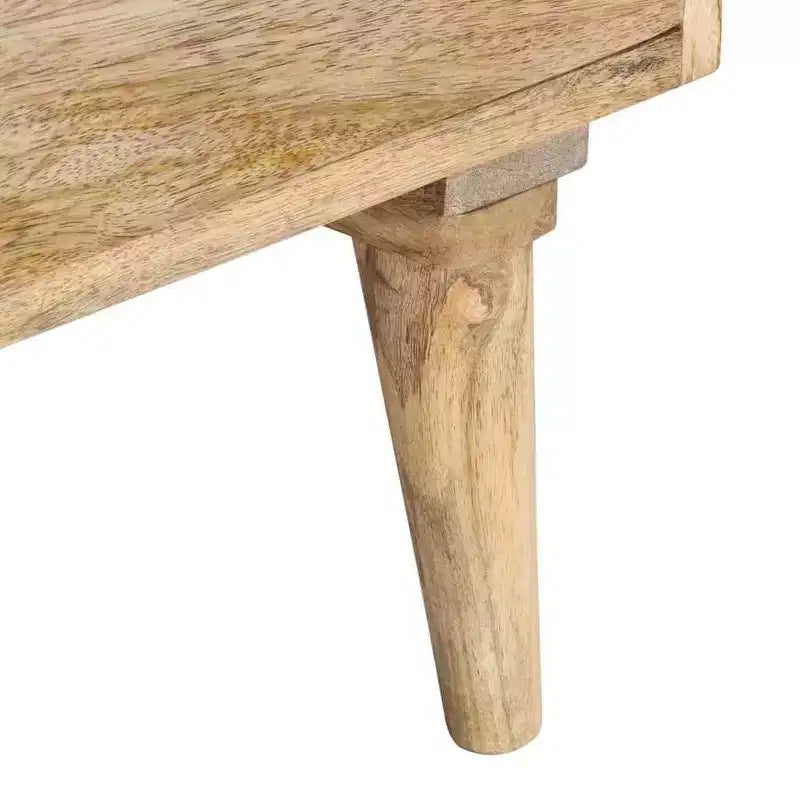 vidaXL Mobile TV in Legno Massello di Mango - Mobile TV Rustico Stile Fattoria con Cassetti e Scomparti - 140x30x50 cm Marrone