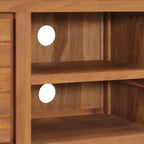 vidaXL Mobile Porta TV Teak Naturale Legno Massello Teak Mobile Porta TV Medio