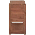 vidaXL Mobile Bagno in Legno Massello di Teak - Stile Retrò, Ampio Spazio di Archiviazione, Durata Eccezionale, Venature Uniche, 33,5x15,7x29,5