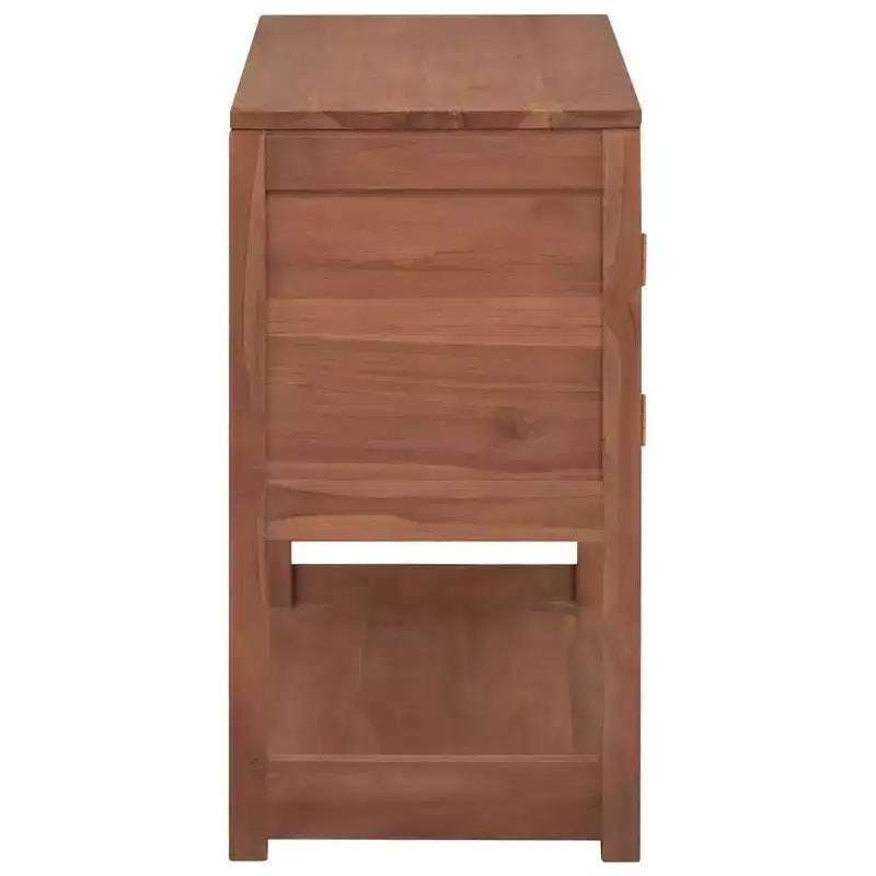 vidaXL Mobile Bagno in Legno Massello di Teak - Stile Retrò, Ampio Spazio di Archiviazione, Durata Eccezionale, Venature Uniche, 33,5x15,7x29,5