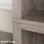 Libreria da 71" stile Farmhouse - Scaffale regolabile a 5 ripiani, 80 cm di larghezza con gambe in legno, stile rustico vintage per soggiorno e ufficio