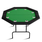 Tavolo da Poker Pieghevole Ottagonale - Tavolo Pieghevole, Tavolo da Gioco Ottagonale, Tavolo da Poker Ottagonale, Gambe in Ferro Resistenti, Design Salvaspazio