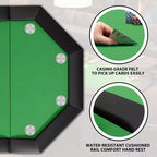 Tavolo da Poker Pieghevole Ottagonale - Tavolo Pieghevole, Tavolo da Gioco Ottagonale, Tavolo da Poker Ottagonale, Gambe in Ferro Resistenti, Design Salvaspazio