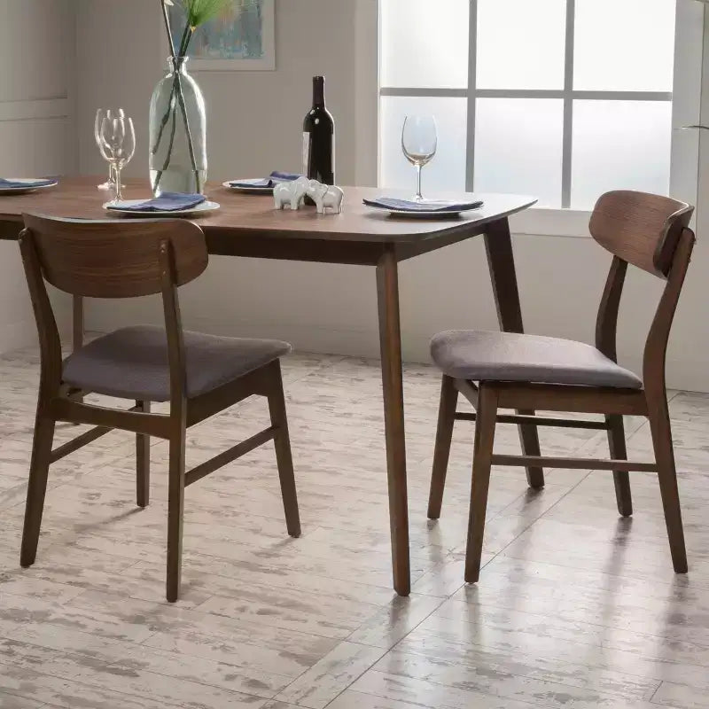 GDFStudio Alexis Sedie da pranzo moderne imbottite in tessuto (Set da 2)