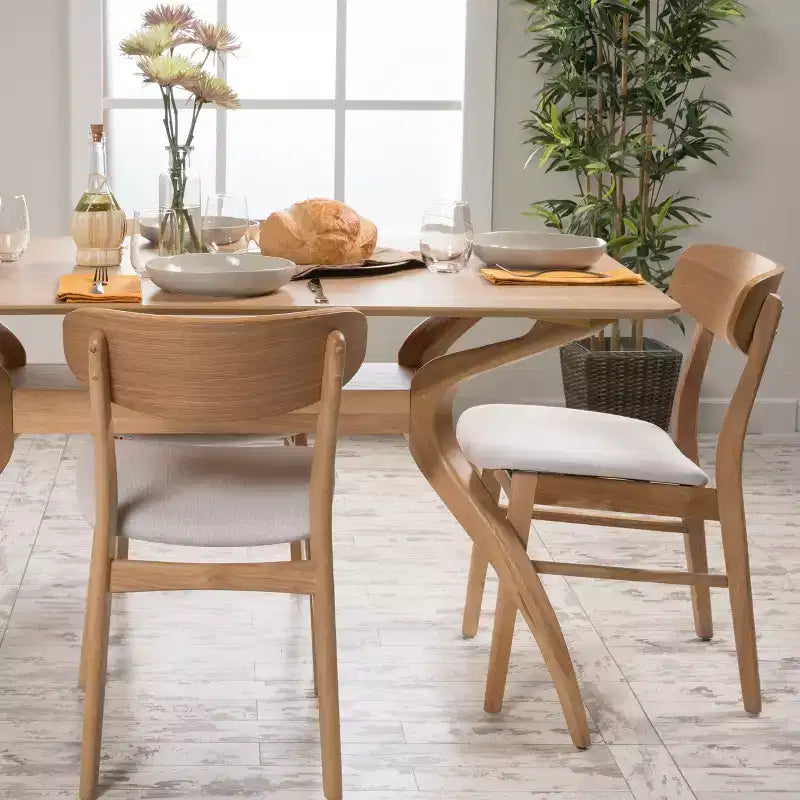 GDFStudio Alexis Sedie da pranzo moderne imbottite in tessuto (Set da 2)