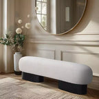 Meridian Furniture, Panca in tessuto bouclé Robertson