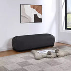 Meridian Furniture, Panca in tessuto ciniglia Calum