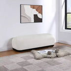 Meridian Furniture, Panca in tessuto ciniglia Calum