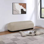 Meridian Furniture, Panca in tessuto ciniglia Calum