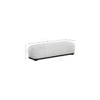 Meridian Furniture, Panca in tessuto ciniglia Calum