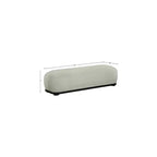 Meridian Furniture, Panca in tessuto ciniglia Calum