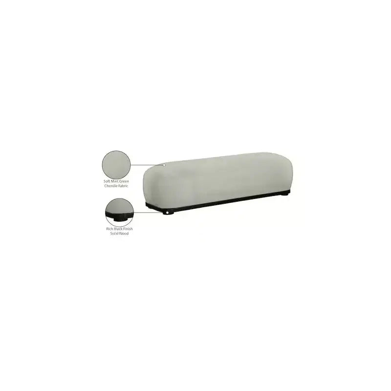 Meridian Furniture, Panca in tessuto ciniglia Calum