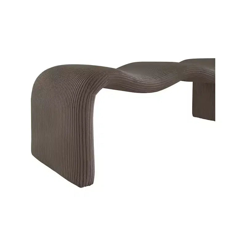 Meridian Furniture, Panca in tessuto a coste Willow