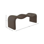 Meridian Furniture, Panca in tessuto a coste Willow