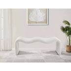 Meridian Furniture, Panca in tessuto a coste Willow