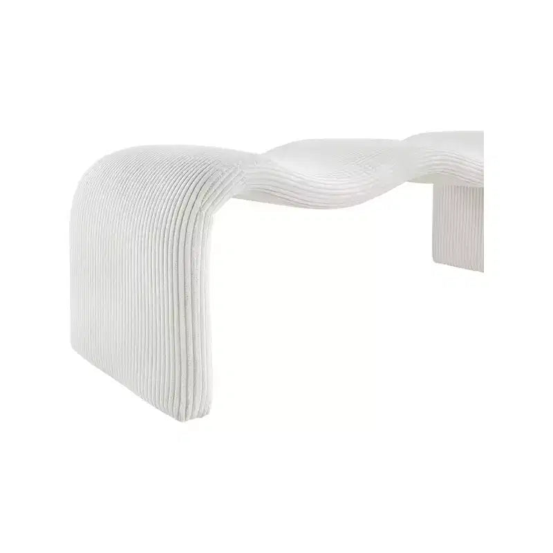 Meridian Furniture, Panca in tessuto a coste Willow