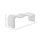 Meridian Furniture, Panca in tessuto a coste Willow