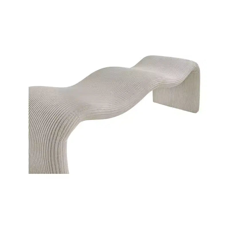 Meridian Furniture, Panca in tessuto a coste Willow