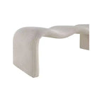 Meridian Furniture, Panca in tessuto a coste Willow