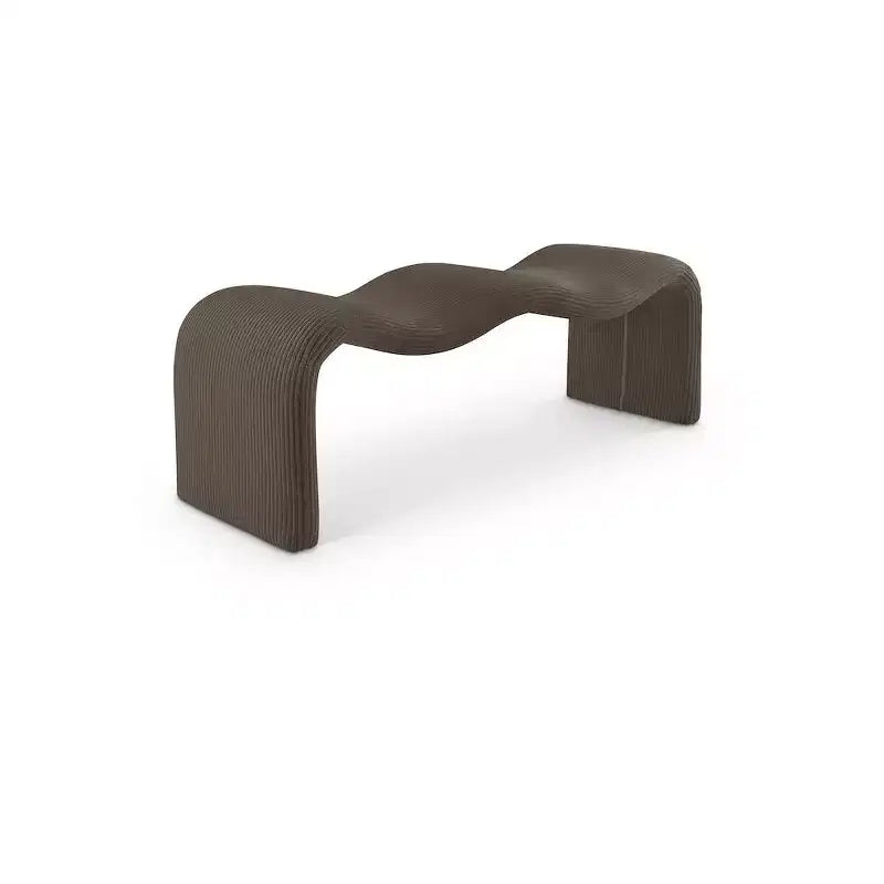 Meridian Furniture, Panca in tessuto a coste Willow